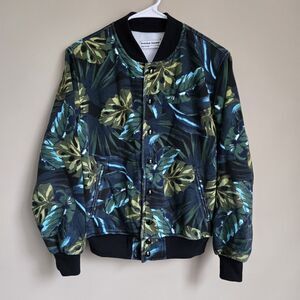 American Apparel Men's Jungle Leaves Bomber Jacket Size XS